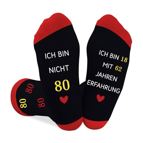 Coopyin Geschenke für Senioren ab 80, Geschenke zum 80 Geburtstag Mann, 80 Geburtstag Geschenke Frauen Weihnachtsgeschenke Geburtstagsgeschenk Accessoires Lustige Socken für Freunde Familie