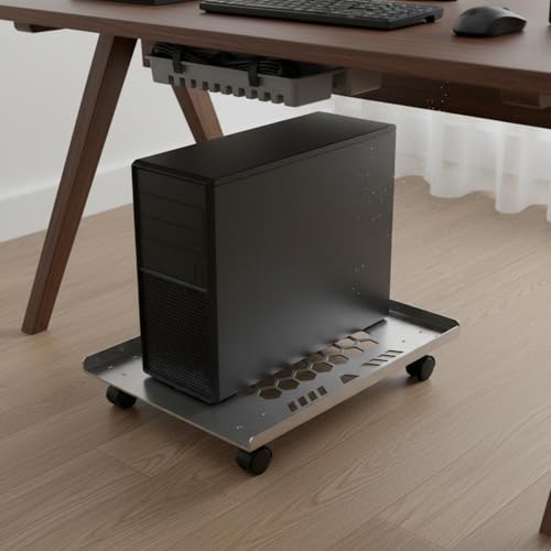 Support ordinateur robuste base large pour stabiliser et déplacer les grands PC - 4