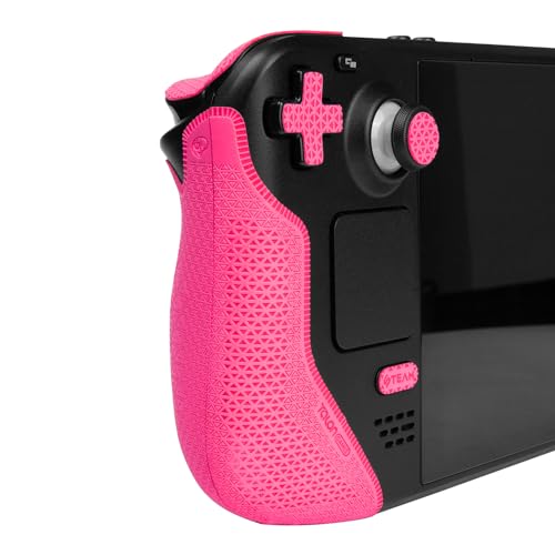 Image of TALONGAMES Controller Grips Compatible with Steam Deck OLED /Steam Deck Controllers, Anti-Slip, Sweat-Absorbent, Textured Skin kit, for Handle Grips, Buttons, Triggers, D-pad (Ultra - Pink)