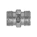Dixon GDL25 Plated Steel Air Fitting, Double Spud for 3/4" and 1" Heavy Duty Ground Joint Air Hammer Coupling with Copper Seat, 1-47/64" OD x 8 TPI, Box of 25