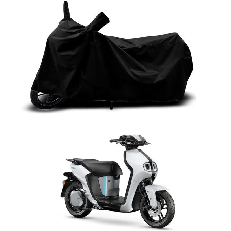 Image of 100% Scratchproof /UV-Rays /Heat Protection /Birds Dropping /Water Resistant /Dust Proof /Waterproof /Full Bike Scooty Two Wheeler Body Cover Compatible for Neo's All Varients[Black]