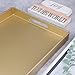 SforGUVA Gold Serving Tray for Coffee Table, Rectangular Plastic Decorative Tray with Handles for Entertaining, Outdoor Patio, Living Room, Ottoman, Bathroom Counter, 11.8”*15.7”*1.6”