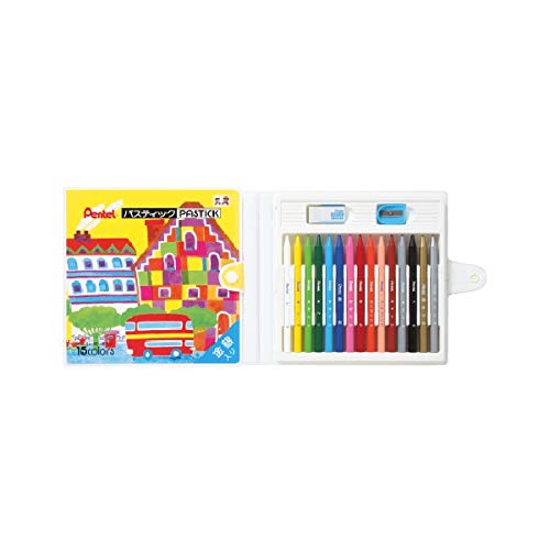 新品未開封　Pentel パスティック 12色セット 2個セット Amazon | ぺんてる パスティック 15色 2個セット | 色鉛筆 | 文房具
