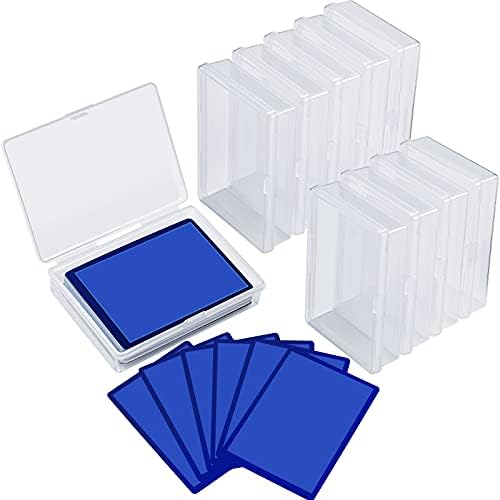 Queekay 10 Pcs Playing Card Cases Plastic Trading Card Deck Holders Clear Empty Storage Box Organizers for Gaming, 3.8 x 2.7 x 0.8 Inch