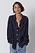 Mulholland by Jenny Graham Woven Linen Button Down, Ink, M
