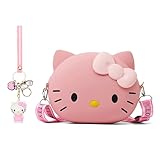 2 Pcs Crossbody Bags, Cute Soft Silicone Coin Purse with Adjustable Shoulder Strap, Cartoon Small Shoulder Bag for Girls