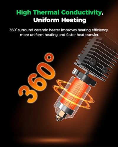Image of Creality Official K2 Ceramic Heating Block Hotend Kit, with Quick-swap Nozzle Kit, Supports 300C High Temperature, All-Metal Integrated Design Extruder Hotend Kit for 3D Printers K2 Combo