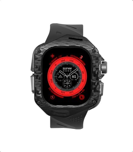 Aulumu A01 Carbon Fibre Case with Apple Watch Ultra Band 49MM | L...