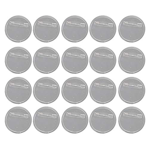 Clear Button Pin Badges Scarf Pins 20x/Set Handmade Acrylic Round Button Pins