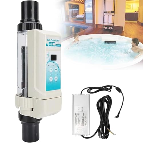 YASHISHI Salt Chlorinator System, 8/16/12/20g/h Multipurpose Saltwater Chlorine Generator with Water Level Detection Function for Swimming Pool Hot Tub SPA(12g/h)