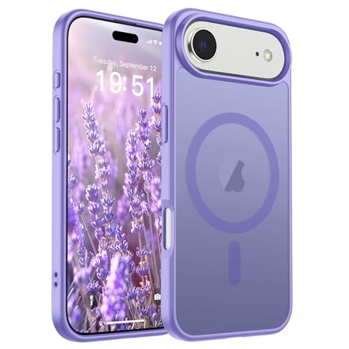 Image of SUPFINE Magnetic for iPhone Air Case (Compatible with MagSafe)(Military Grade Drop Protection) Slim Translucent Matte Shockproof with Anti-Fingerprint Phone Cover for 17 Air,Purple