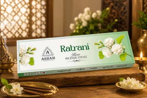 Image of Ratrani fluxo (Flora Agarbatti) Masala Incense Sticks Pack of 120 Sticks, 225 GMS.