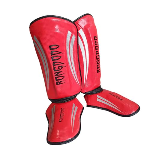 Espinilleras de artes marciales con almohadilla protectora de pies, protectores de piernas para adultos, protectores de pie deportivos para adultos