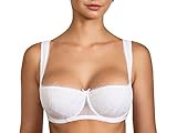  Balconett Halbschale Push up Bügel mit extra Kissen/Dirndl BH Weiss 70 75 80 85 90 95 100 A B C D E F Größe 85 A