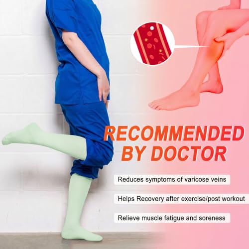 Image of 4 Pairs Compression Socks for Women Circulation-Best Support for Nurses,Running,Athletic,Travel