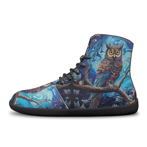 Women's High Top Zero Drop Barefoot Shoes | Wide Width Fashion Sneaker | Non-Slip Minimalist Workout Running Sneaker US 6-13.54