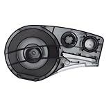 VILLCASE Nylon Etikettenband kompatibel mit professionellen Etikettendruckern Vielseitiges weißes Nylonband mit schwarzer Schrift für Lager Logistik und Büro Langlebig und gut lesbar