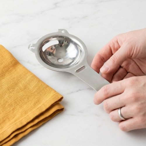 Katzenohr-Eiertrenner aus Edelstahl mit Verlängertem Griff, Präziser Eigelbtrenner als Praktisches Küchenzubehör für Kochen und Backen