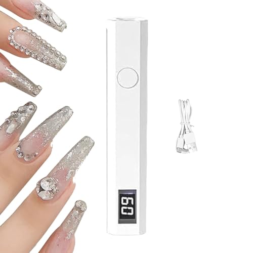 Lámpara de uñas de gel, lámpara UV de mano, secado de uñas con luz UV, secador de uñas flash, máquina de luz de curado de esmalte de gel, dispositivo de curado de manicura de carga para el hogar y