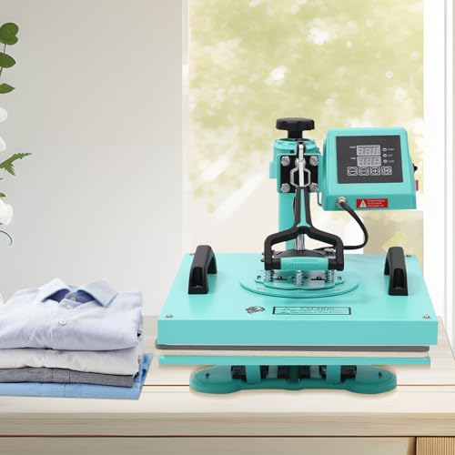 6 in 1 Heat Press Machine, 12x15 Heat Press Machine, 360-Degree Swing Away Digital T Shirt Pressing Machine, Machine Sublimation Combo for T-Shirt Hat Cap Mug Plate - Thumbnail 2