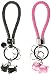 MILESI Magnetic Destined Kissing Piggy Couples Keychains Cute Pendant Keyring Valentine's Gifts Christmas Present for him and her