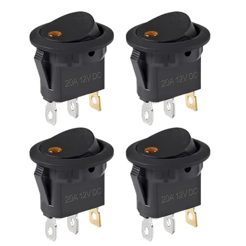 Interruptor balancín 12V 20A redondo impermeable para automoción camiones y náutica
