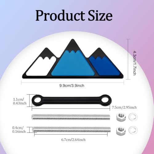 Image of Grille Decor Badge, Tri-Color Grille Insert Trims | Tri-Color Grille Badge Emblem Decoration Accessories Car Truck Label Fit for Most Vehicles