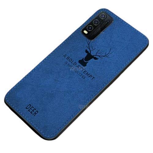 Navnika Deer Back Cover for Vivo Y20/V2029- Soft Fabric Case with Anti Slip Grip and Camera Protection Hybrid Protective Back Case Cover (Blue Deer) (B09GPYL1X6) Amazon Price History, Amazon Price Tracker