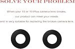 2pcs/Set 15 Plus Back Camera Lens Glass Replacement for iPhone 15 Camera Lens Replacement with Pre-Installed Adhesive + Repair Tool Kit, Anti-Lens Scratch & Waterproof