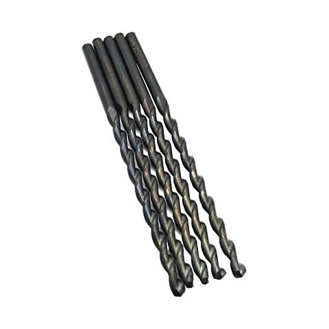 WKS 10Pcs/Lot 1.2-6.0mm High-Performance High Speed Steel Straight Shank Parabolic Spiral Flute Extra Long Length Twist Drill Bits Jobber Drills Deep Hole Drills (3.3mm) Cover