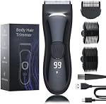 Trimmer Original Electric Body Hair Trimmer, Waterproof Rechargeable Shaver for Men, Sage, for Pubic, Chest, Legs, Bikini Areas