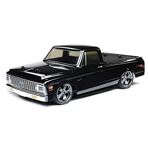 Losi RC Truck 1/10 1972 Chevy C10 Pickup Truck V100 AWD RTR (Batteries and Charger Not Included), Black, LOS03034T2
