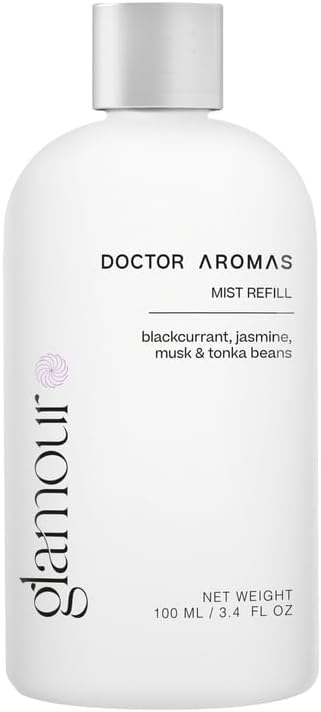 Doctor Aromas Blackcurrant, Jasmine, Musk, Tonka Beans, Mist Refill for Essential Oil Cold Air Diffusers – Fresh Premium Aroma, Fragrances or Scent for Home, Rooms, Office, and Bathroom (Glamour)