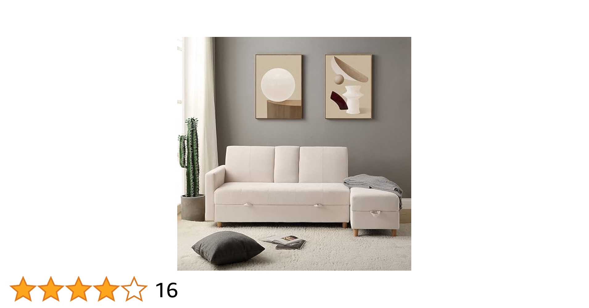 Amazon｜ソファー 3人掛け ソファベッド 天然木脚 ドリンク