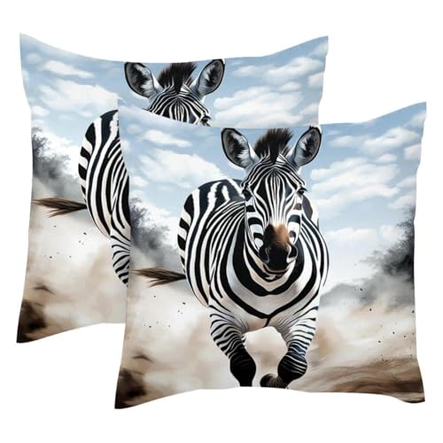 Housse de coussin en velours zébré 50x50 : transformez votre intérieur en cocon de douceur - 2