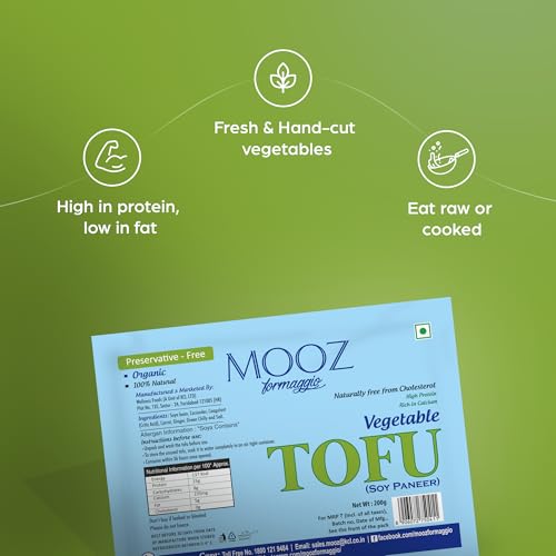 Image of Mooz Formaggio Vegetable Tofu Organic SOYA Paneer,200 G
