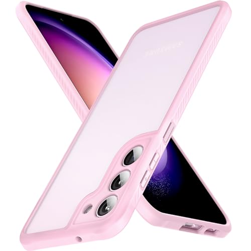 Image of TOCOL for Samsung Galaxy S23 Case Built-in Camera Lens Protection, Translucent Matte Back & Non-Slip [Military Grade Protection] Case for Galaxy S23 5G, Pink