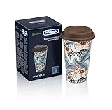 Delonghi Tasse Animals Thermo-Keramik, doppelwandig, 300 ml, Silikondeckel