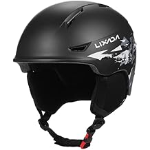 Lixada Snowboard Helmet with Detachable Earmuff Safety Skiing Helmet with Goggle Fixed Strap Professional Skiing Snow Sports Helmet Men Women