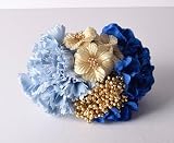 Ramillete de Flamenca, Flores de Flamenca, Flores para Feria (Celeste y Azul)