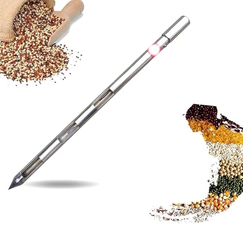 Sampler Sampling Probe, Grain Probe Sampler, 2m Diameter and Double Tube Stratified Design, 90° Rotation Open The Feed Inlet and Easy to Take Soil Samples, for Lawn, Garden, Farm Sampling