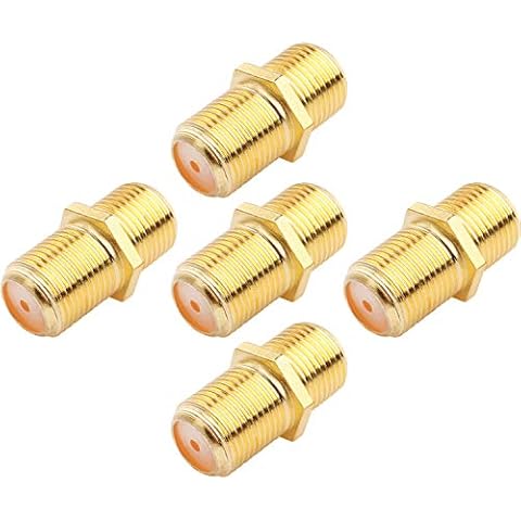 SAISN [5-Pack] Coaxial Cable Connector, F-Type RG6 Cable Extension Adapter Cover