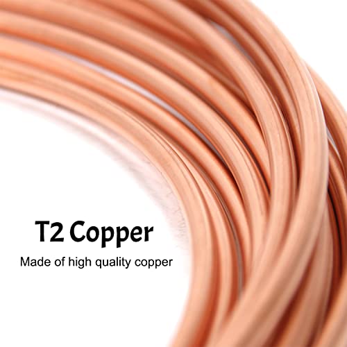 Xifowe Copper Tube 3/8" Od X 5/16" Id 5 Ft, Tube Wall: 1/32", Refrigeration Seamless Round Pipe Tubing, Soft Coil Copper Tubing, Used In Refrigerators, Freezers, Air Conditioners, Diy Projects, Etc #TOP6