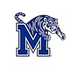 NCAA Officially Licensed College - University Team Mascot/Logo Basic T Shirt, Memphis Tigers White, Large #3