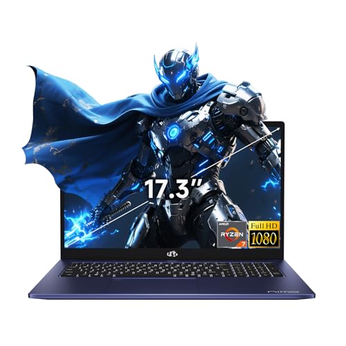 NIMO Gaming Laptop, 17.3" FHD IPS Anti-Glare Screen, R7 7735HS (Up to 4.75GHz, Beat i7-12650H) Computer with 16GB DDR5 RAM 1TB S