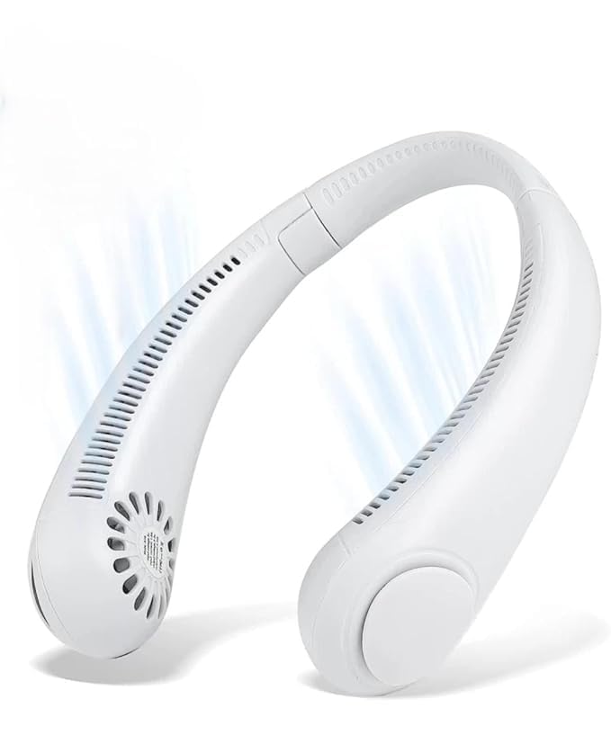 CURRENT CRAZE Vaneless Hanging Neck Fan - 3 Adjustable Gears - Power Button & Fan Speed Selection | Type C USB Port Input | Dual Motor Hands-Free Cooling (B0D63BKNTY) Amazon Price History, Amazon Price Tracker