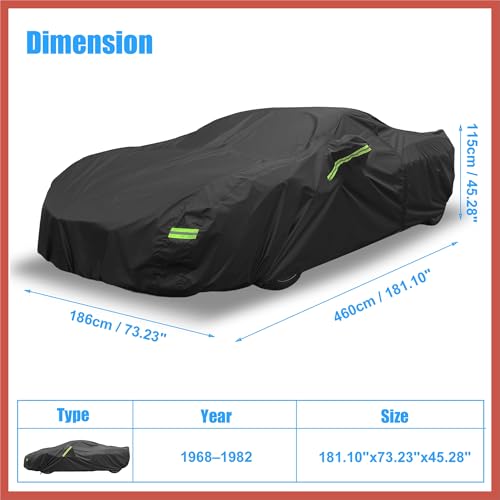 Image of ACROPIX Waterproof Car Cover for Chevrolet Corvette C4 C5 C6 C7 1984-2019 210D Outdoor Full Car Cover All Weather Windproof Sun Rain Protection with Door Zipper Car Parts