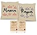 Produktbild Soreso Design Mama Papa Geschenk zu Weihnachten 2er Kissen-Set + 2 Urkunden / Mama / Papa Geschenkidee Geschenke-Set Eltern Deko-Kissen mit Spruch
