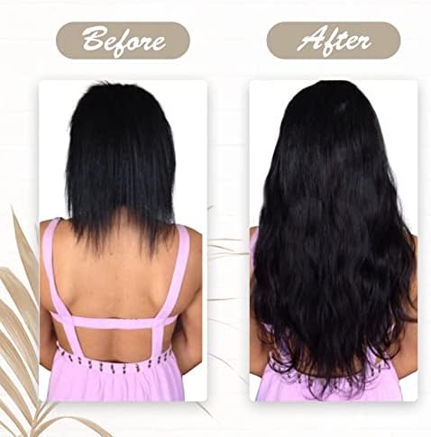Hetto Black Weft Human Hair Extensions Remy Sew in Extensions Real Human Hair Weft Hair Extesnions Short Black #1 12Inch 70Grams Natural