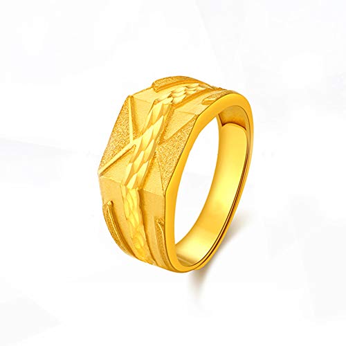 YZJYB Herren Goldring Rhombus Verstellbarer Verlobungsring Paar Schmuck...